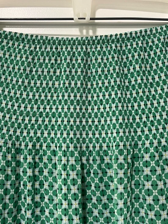 Max Studio Green Printed Elastic-Waist Women's Skirt NWOT - Picture 3 of 5